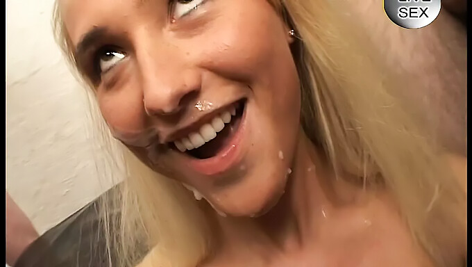 German Blonde Gets Her Face Covered In Cum In Hardcore Video