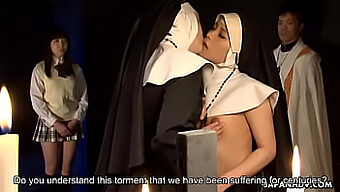 Two Naughty Nuns Take Turns Scissoring Each Other'S Pussies In Hd