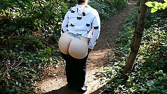 Mature Wife Teases With Her Big Booty And Masturbates In Public