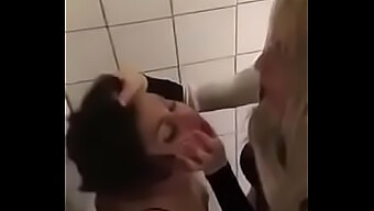 Hardcore Lesbian Femdom Humiliates Sub In Public Bathroom